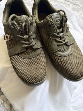 G by Guess Men's Olive Mesh Low-Top Sneakers